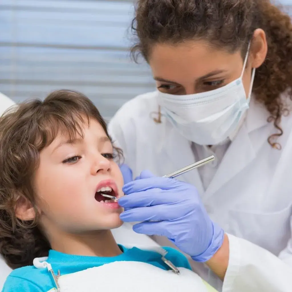 Dental Sealants 1 Child at a dental visit for sealants at Sigma Dental Clinic in Chicago